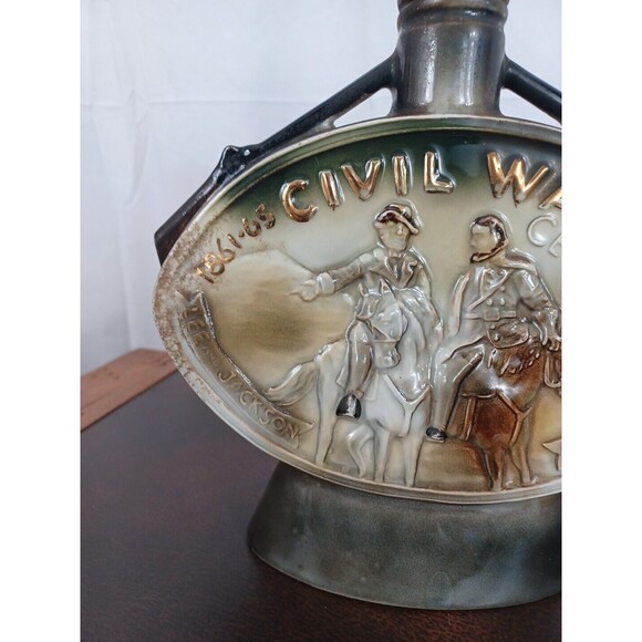 1961 Beam Decanter Civil War Centennial Empty Lee Jackson Longstreet + - Picture 3 of 10